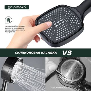 Лейка для душа Splenka S450.06.06 чёрный